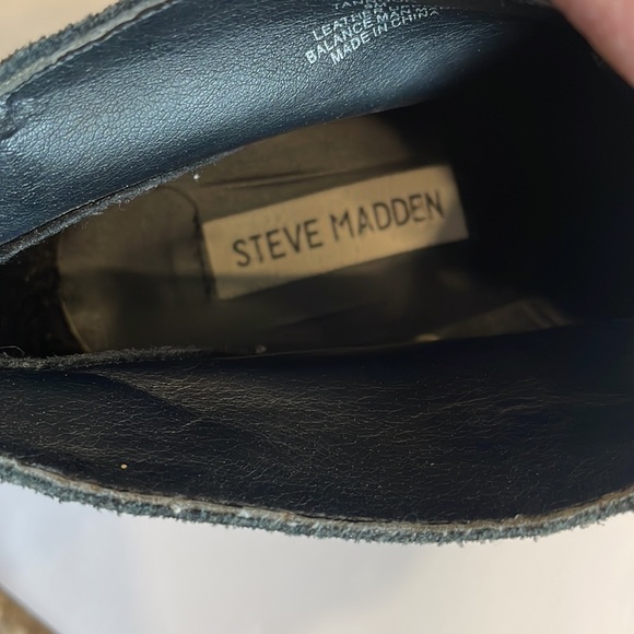 STEVE MADDEN Tanngoo Suede Wedge Lace Up Booties size 9 - Picture 10 of 11